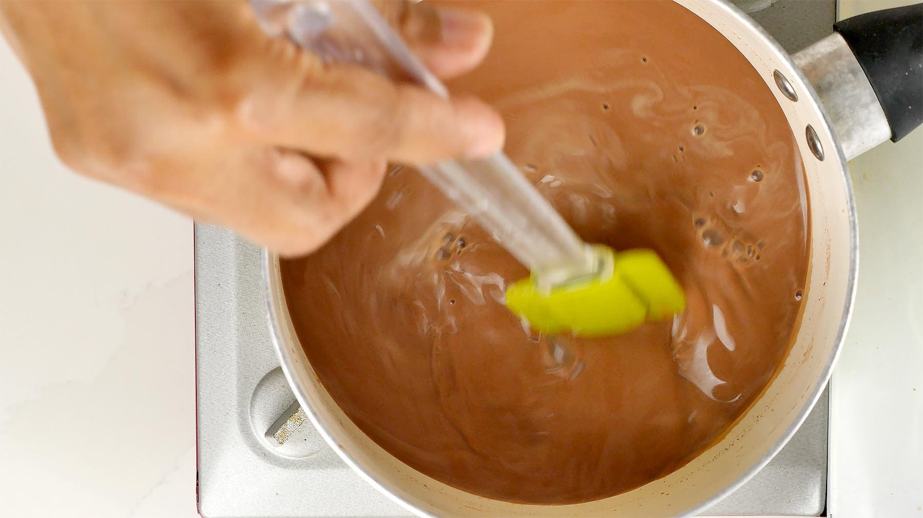 Stirring while cooking