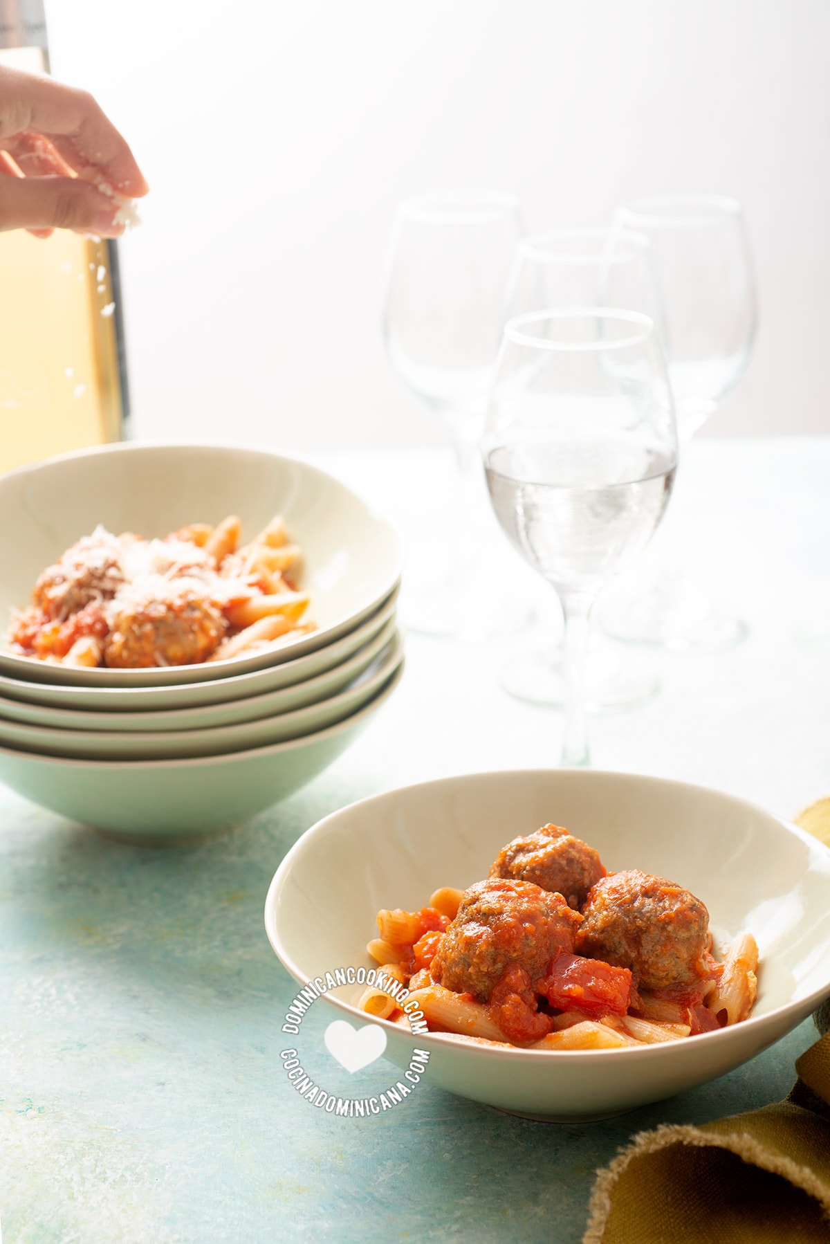 Mozzarella Meatballs and Tomato Sauce