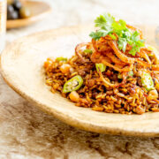 Mejadra - Rice with Lentils and Fried Onions