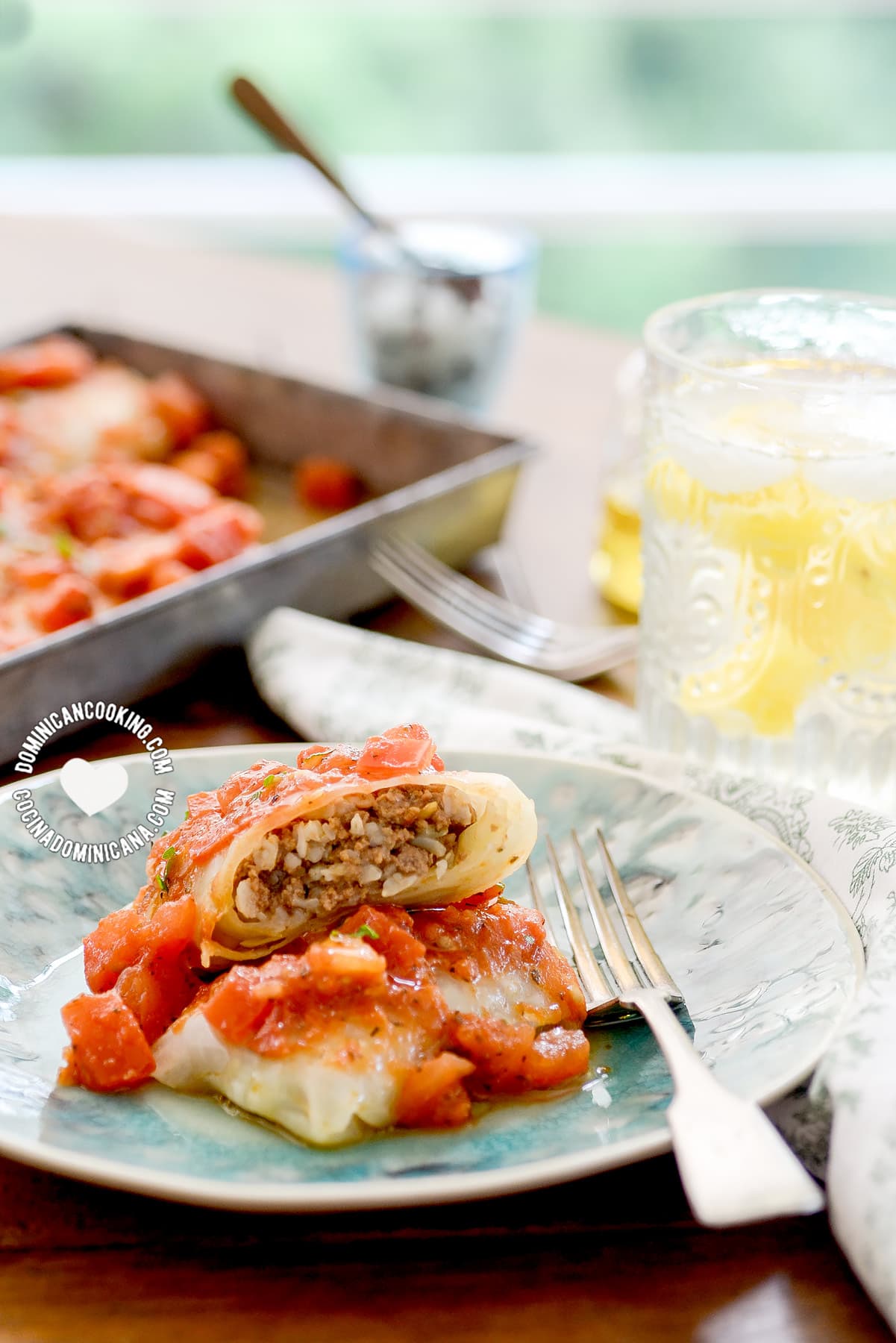 Dominican Niño Envuelto (Rice and Beef Cabbage Rolls)