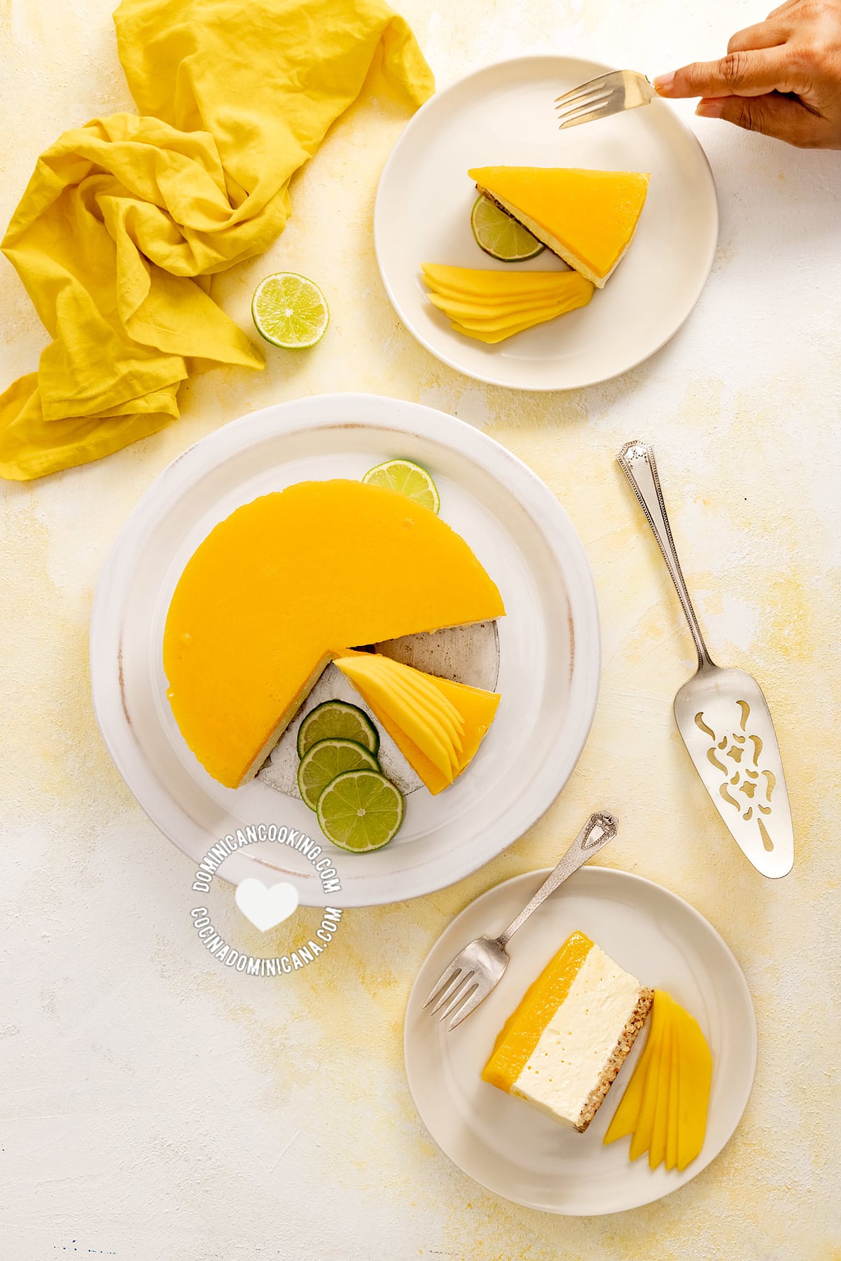 No-Bake Mango and Lime Cheesecake