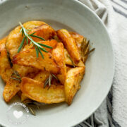 Plate of Air Fryer and Oven Roasted Potatoes