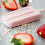 Oatmeal and Strawberry Popsicles