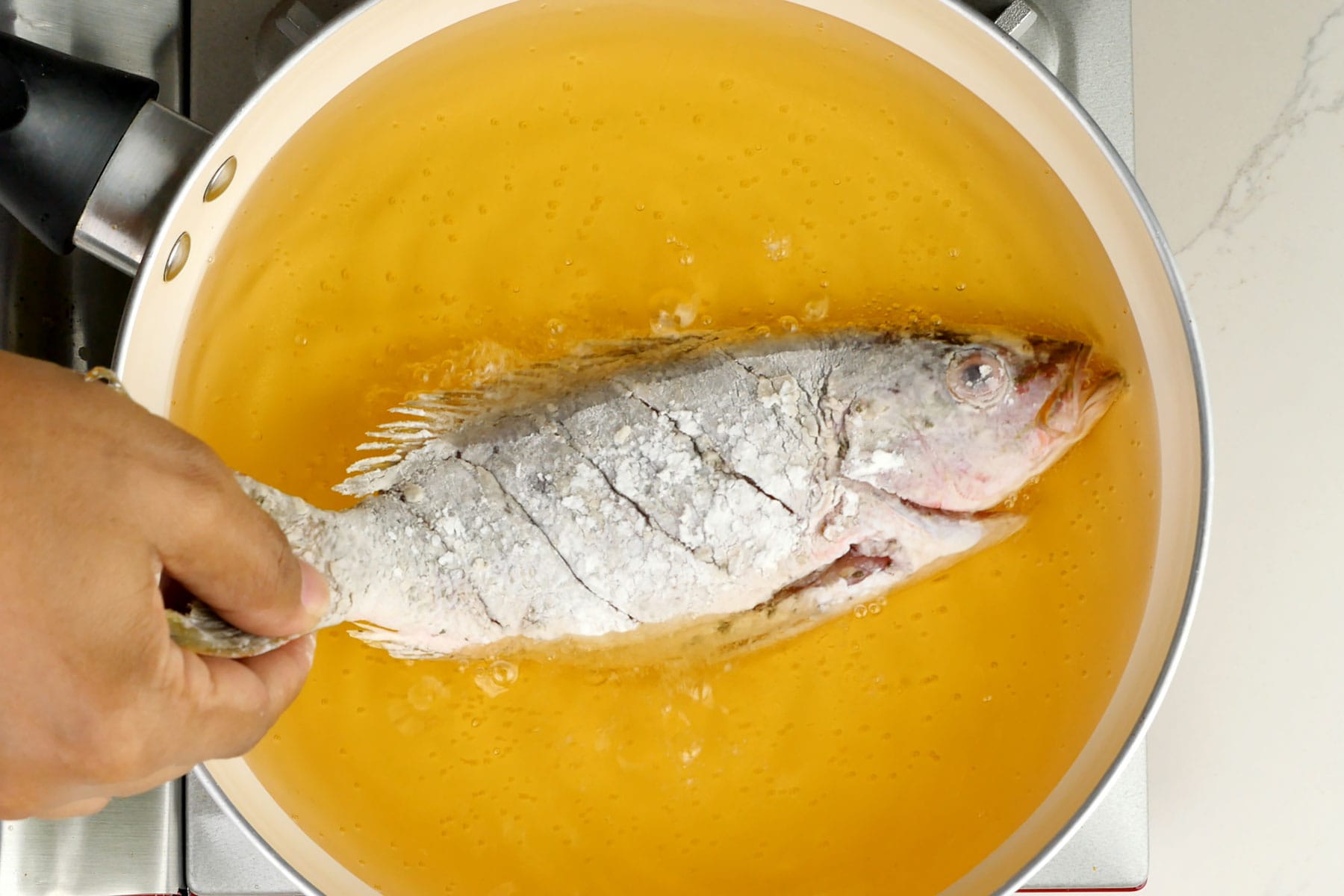 Fish frying