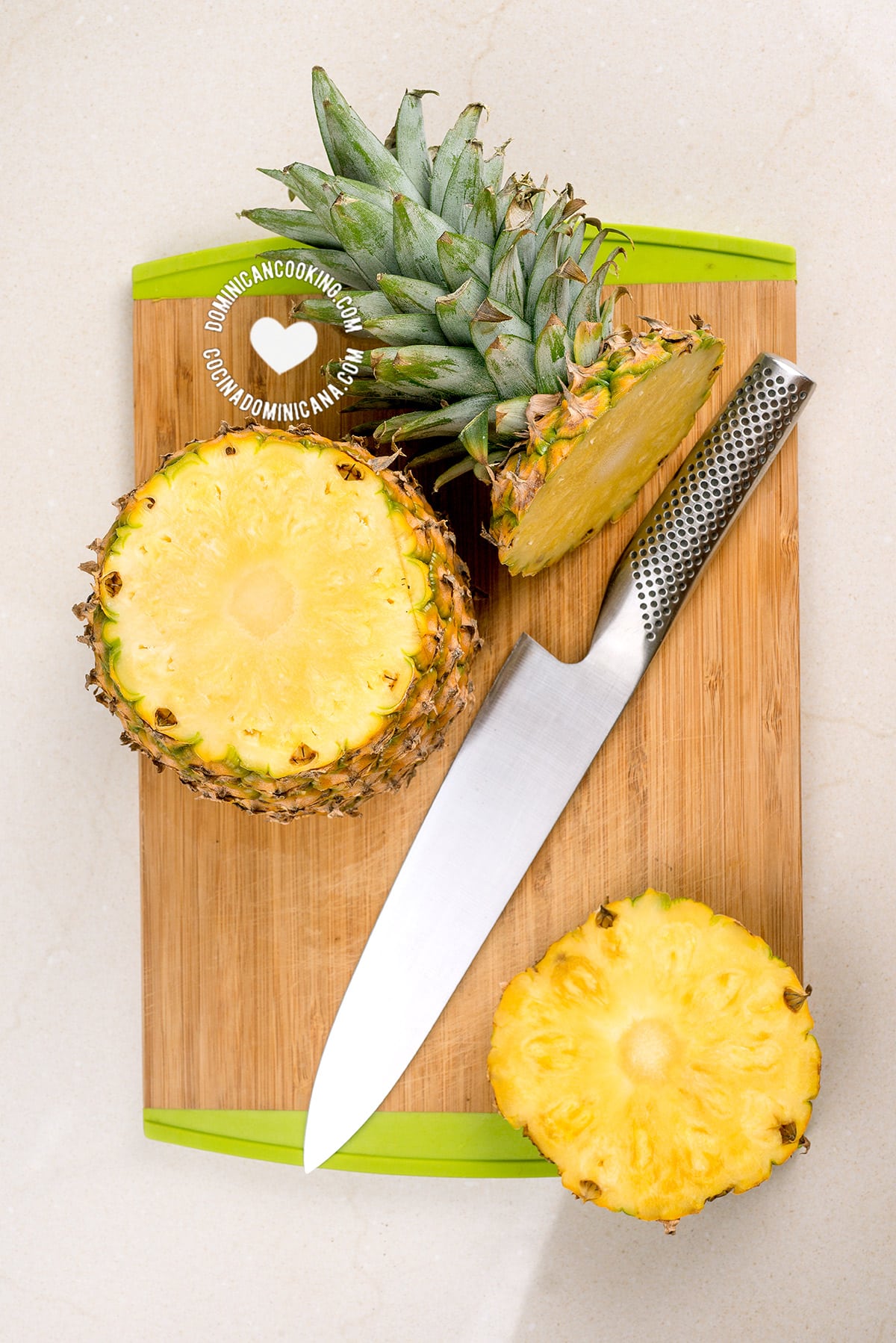 Sliced pineapple