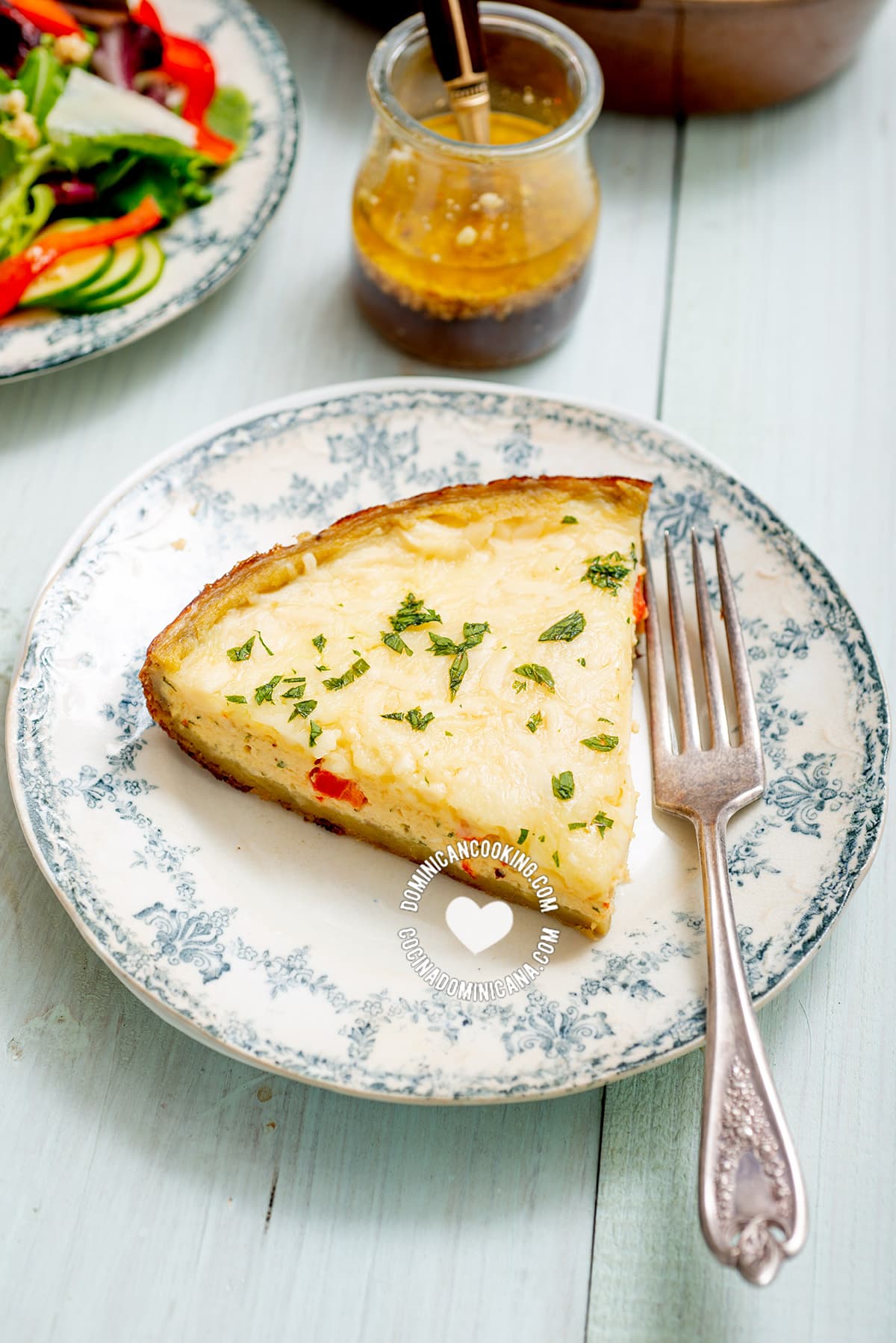 Plantain Quiche with Cheese