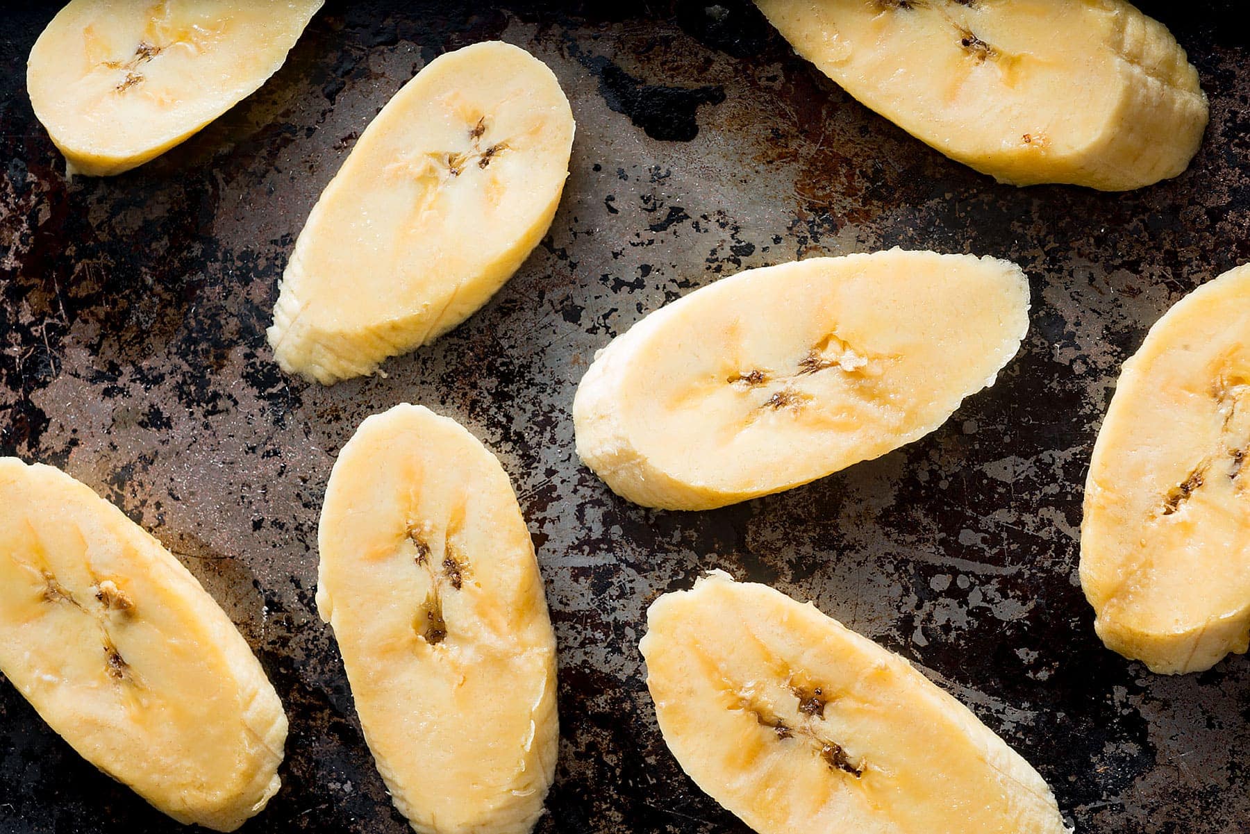 Platano maduro slices