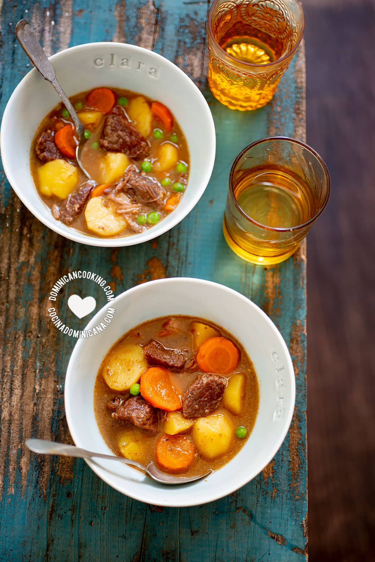 Bowls of Pressure Cooker Beef Stew with Red Wine