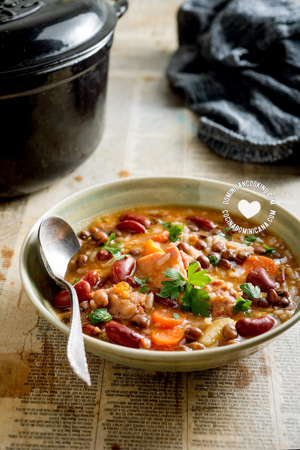 Chapea: Dominican Legumes, Rice, and Meat Stew