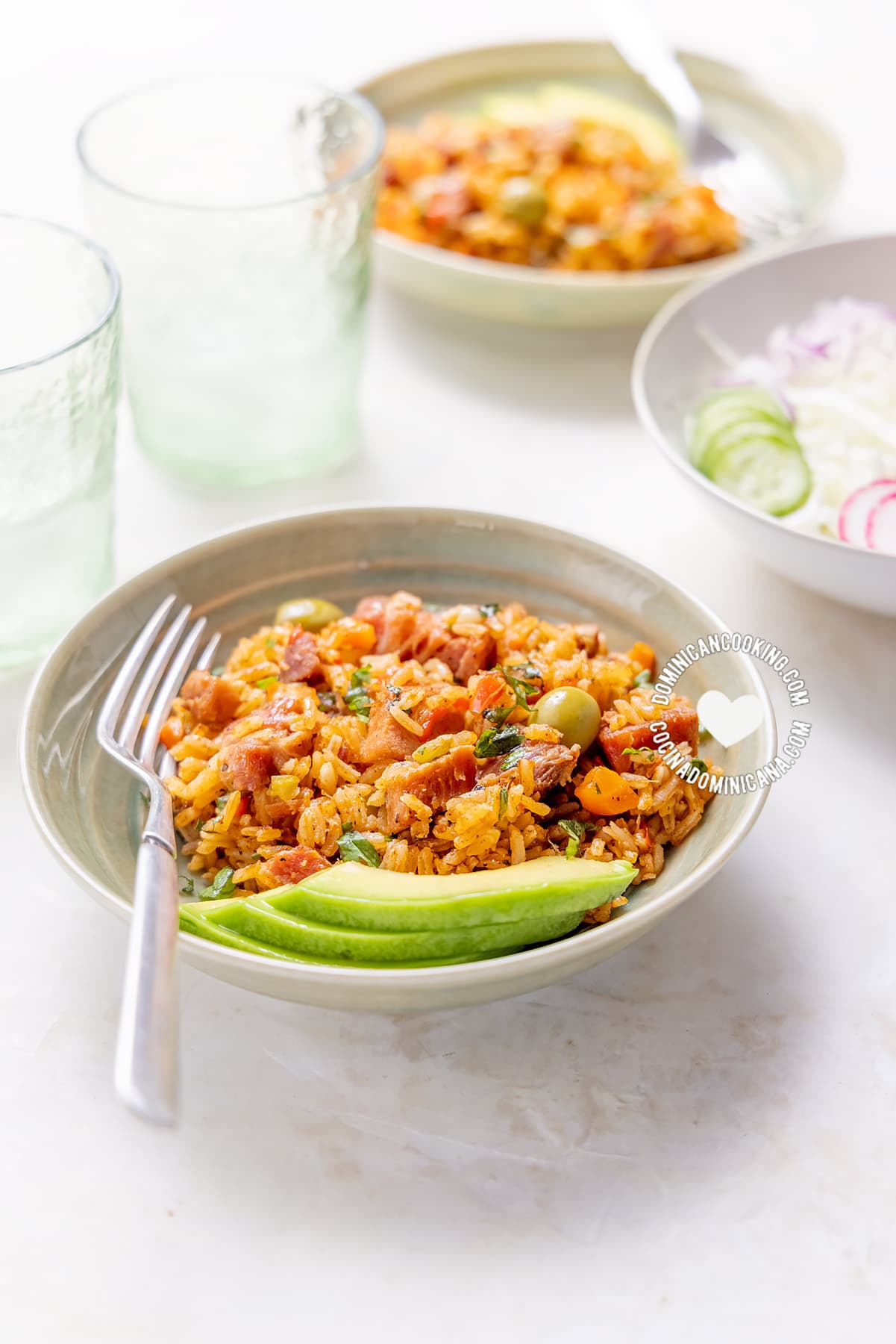 Locrio de Chuleta (Rice with Smoked Pork Chops)