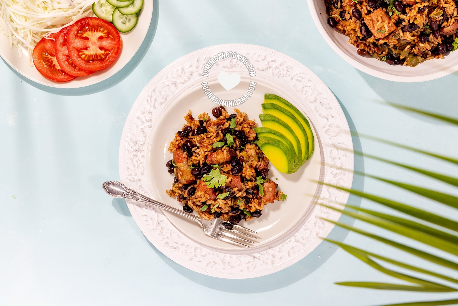 Moro-Locrio de Chuleta (Dominican Black Beans, Rice, and Pork)