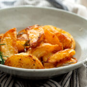 Plate of Air Fryer and Oven Roasted Potatoes