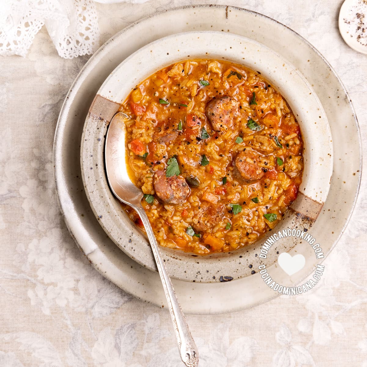 Asopao de longaniza (Rice and Sausage Stew)