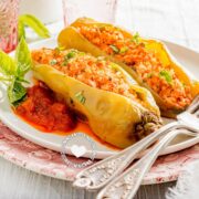 Roasted cubanelle peppers