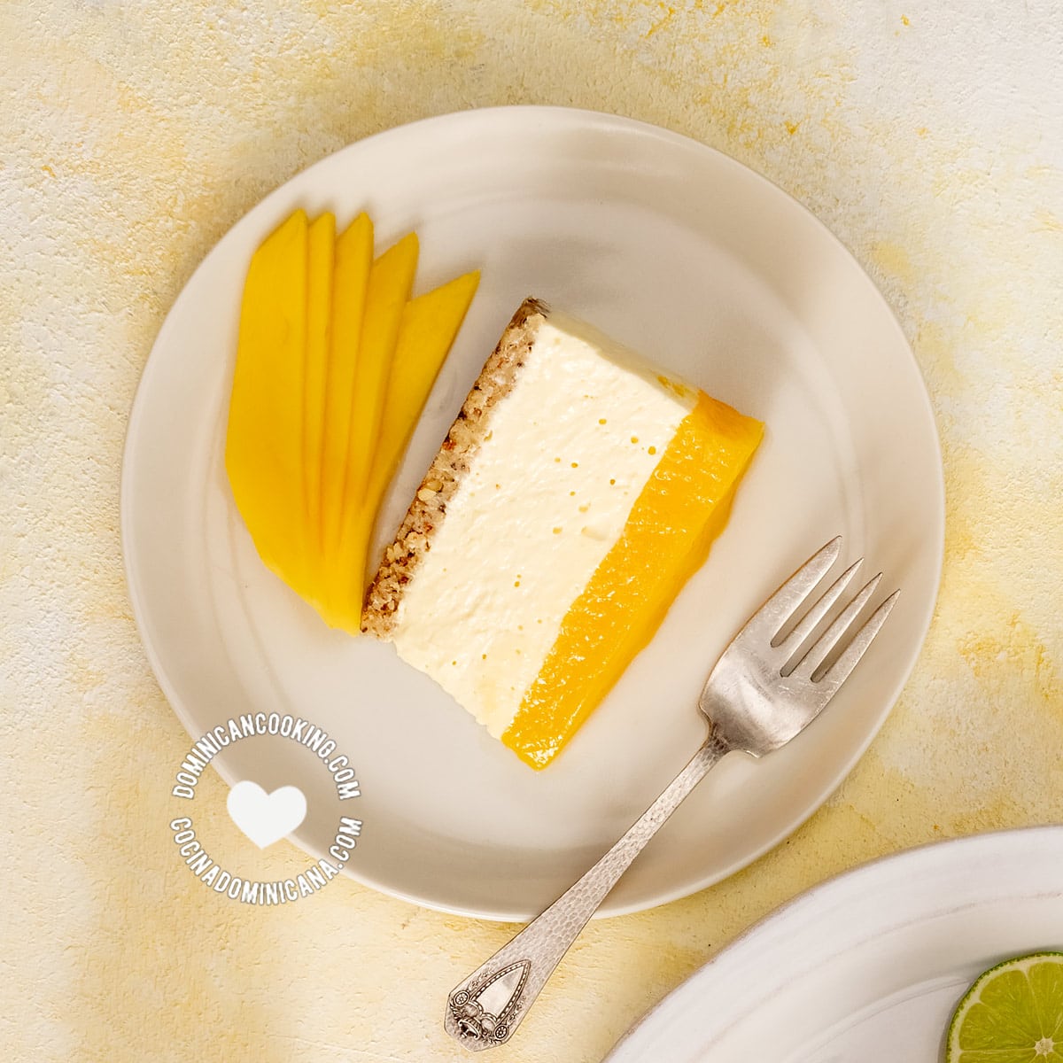 No-Bake Mango and Lime Cheesecake