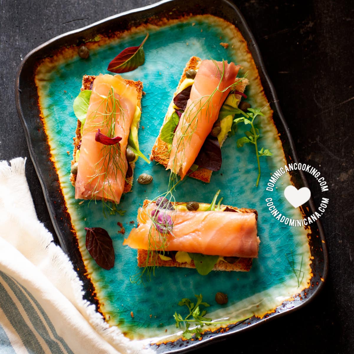 Smoked Salmon and Avocado Mayo Canape