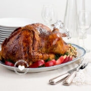 Turkey a la Dominicana Stuffed with Rice and Pigeon Peas