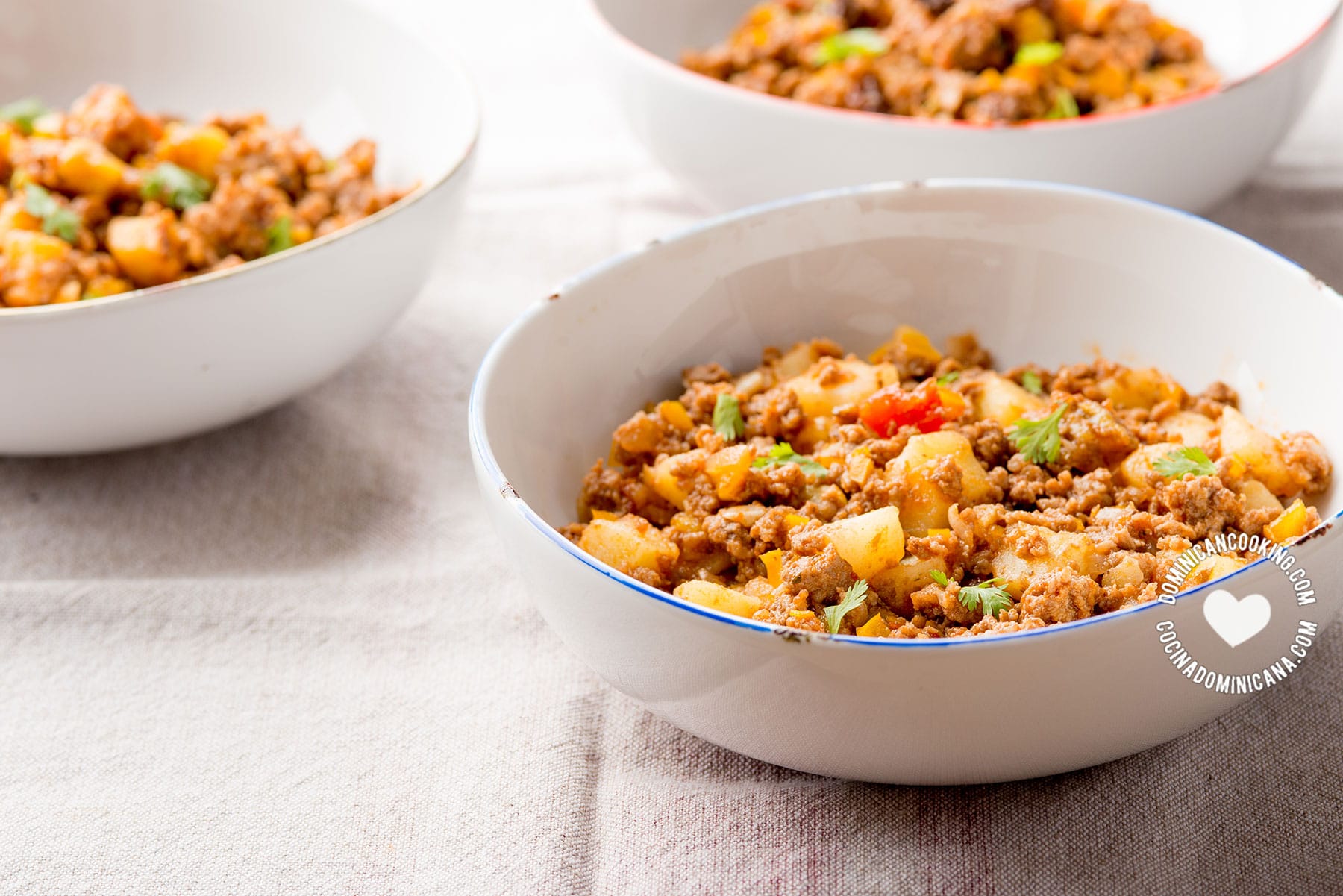 Minced beef with potato stuffing