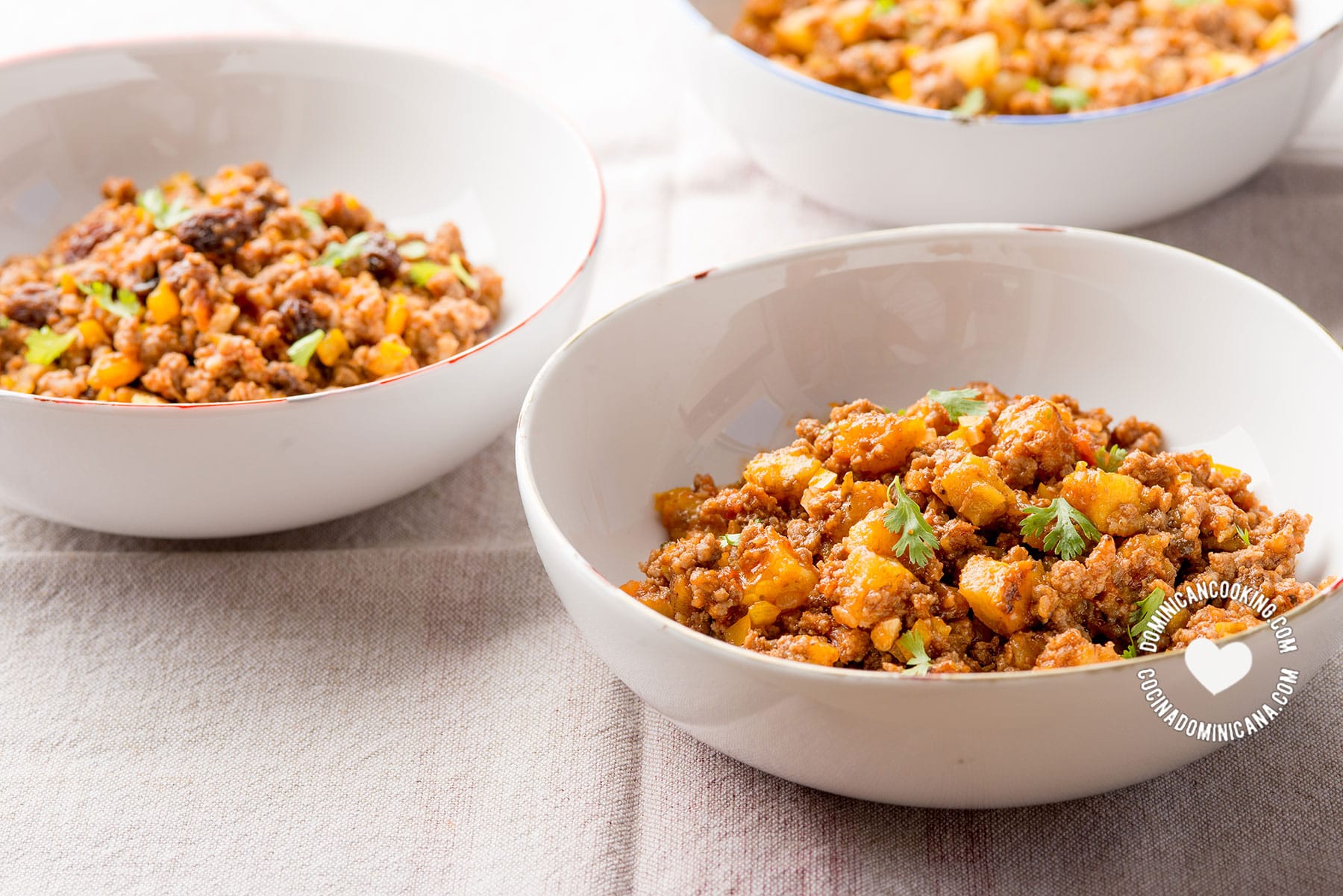 Minced beef with ripe plantains stuffing