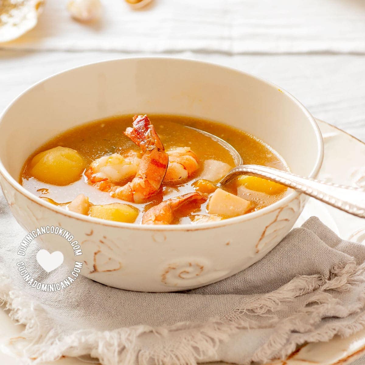 Bowl of "Sancocho" de Mariscos (Shellfish Stew)