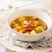 Bowl of "Sancocho" de Mariscos (Shellfish Stew)