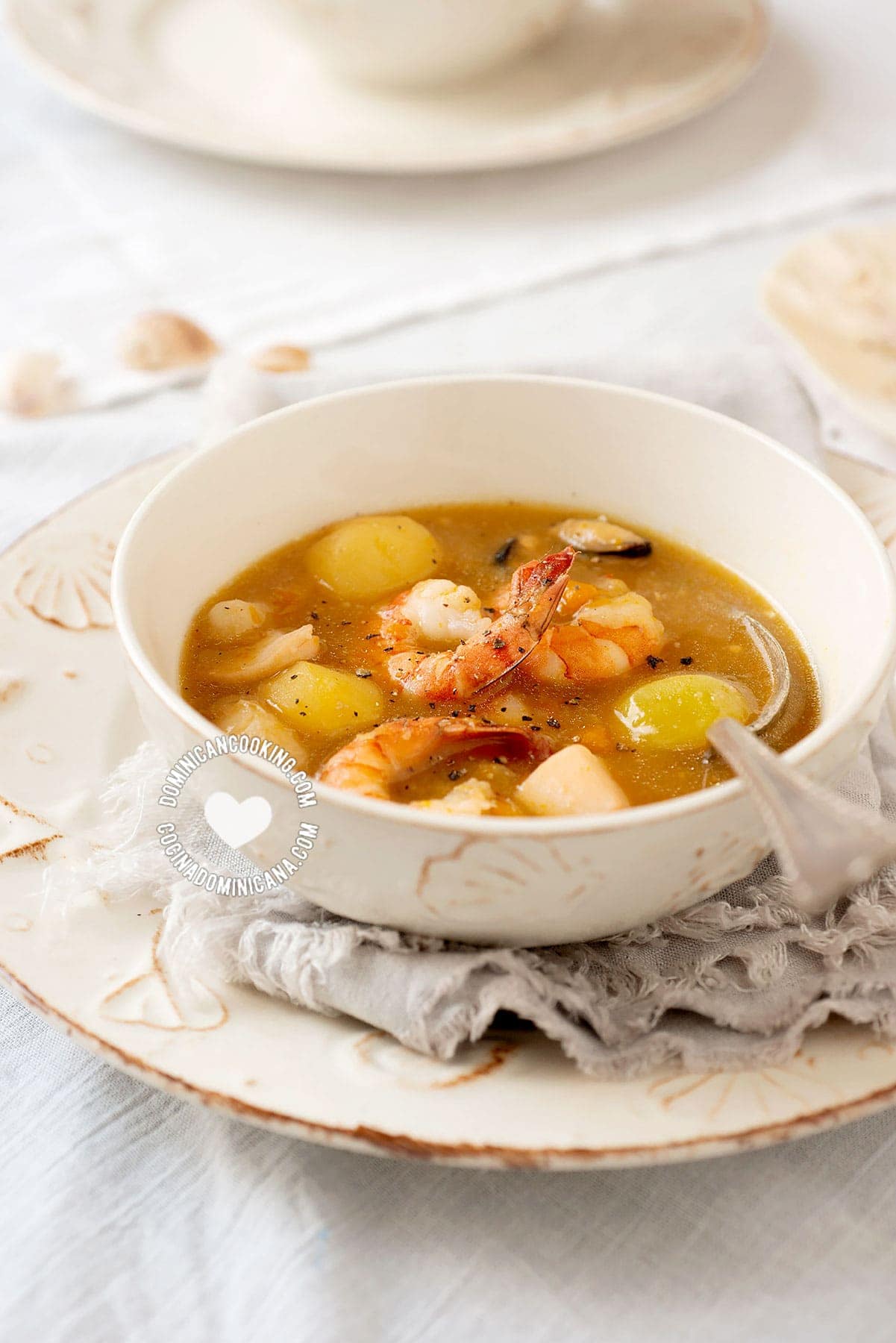 Bowl of "Sancocho" de Mariscos (Shellfish Stew)