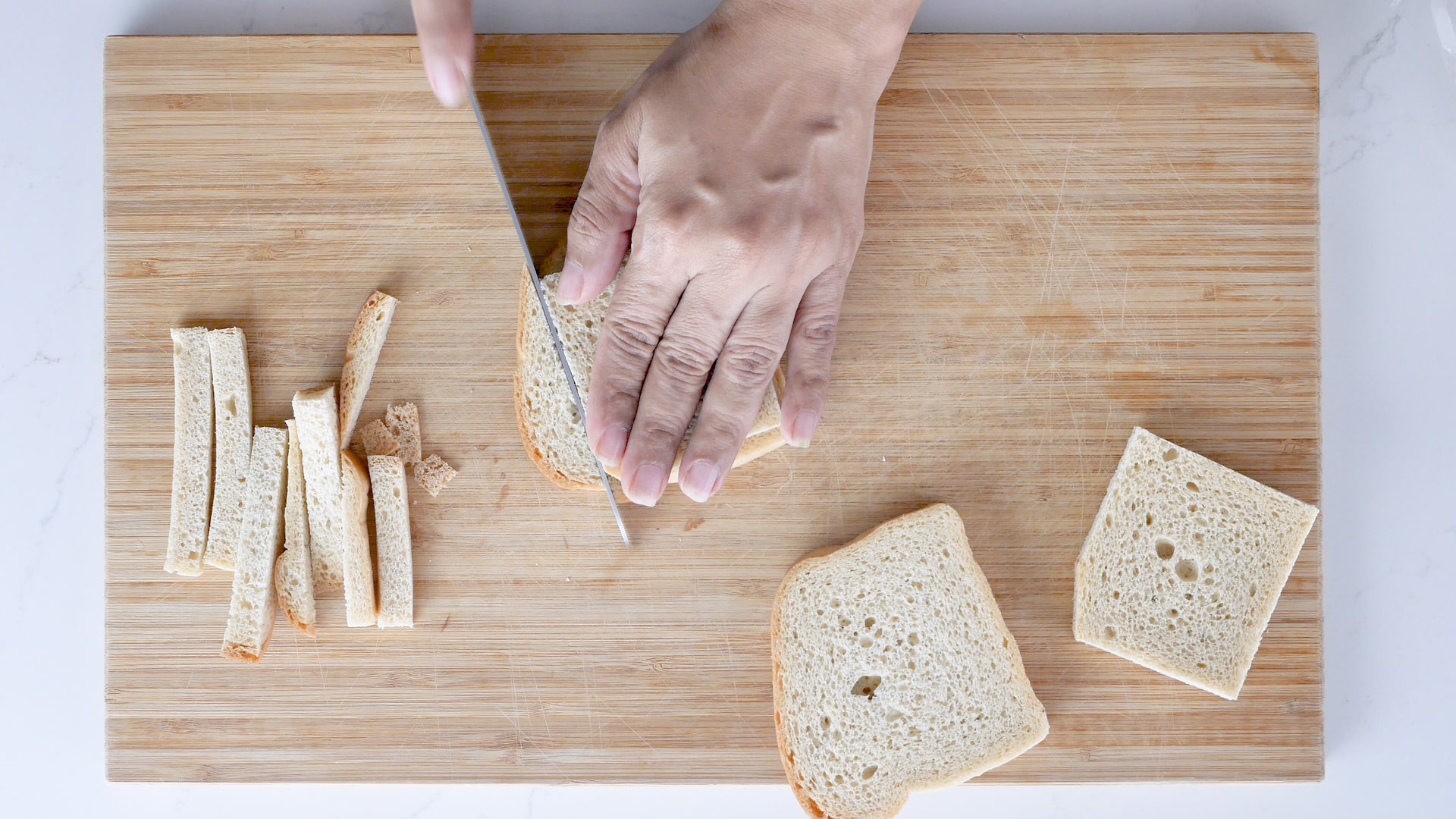 Prepping bread