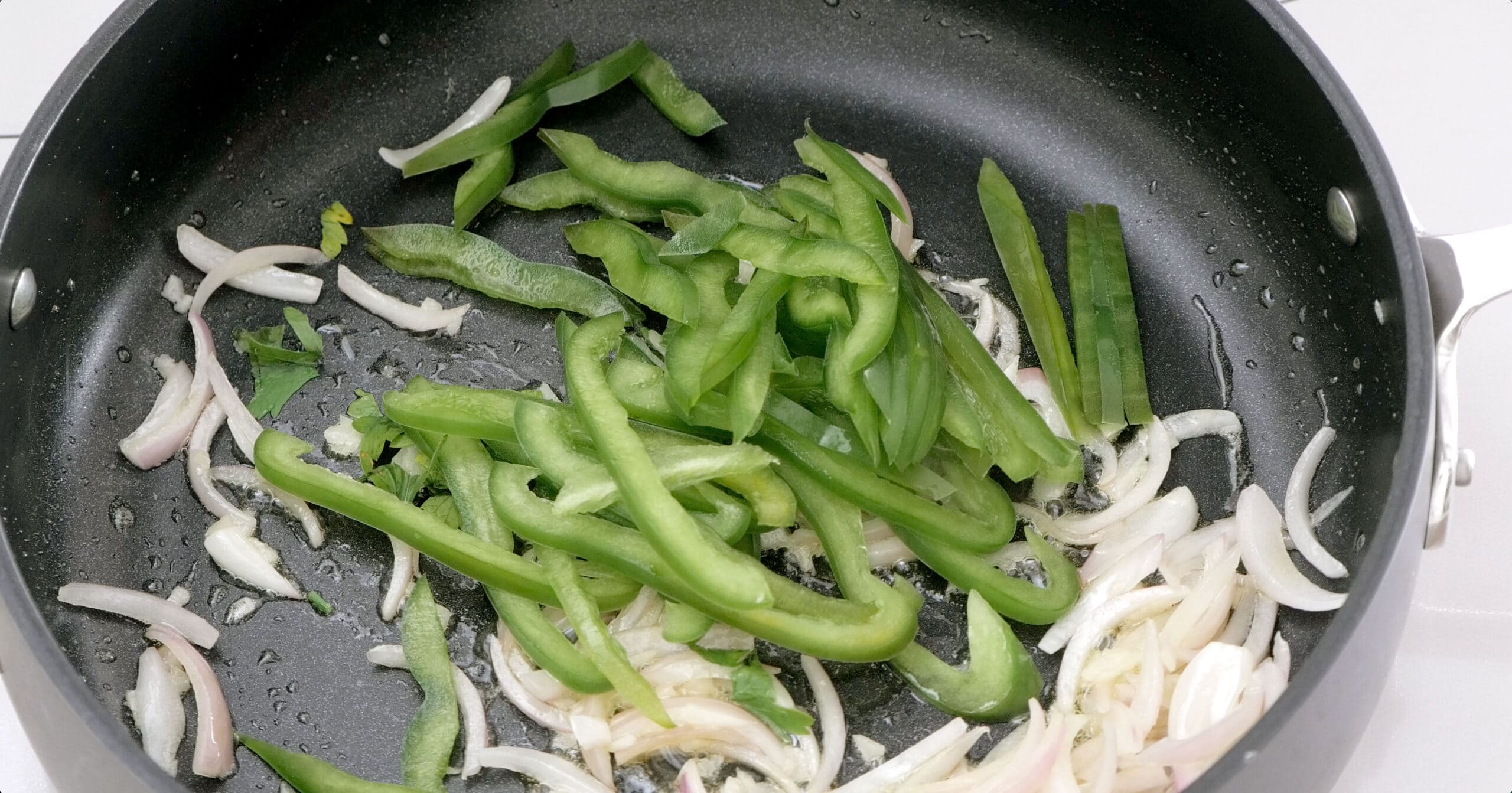 Sauteing sazón ingredients