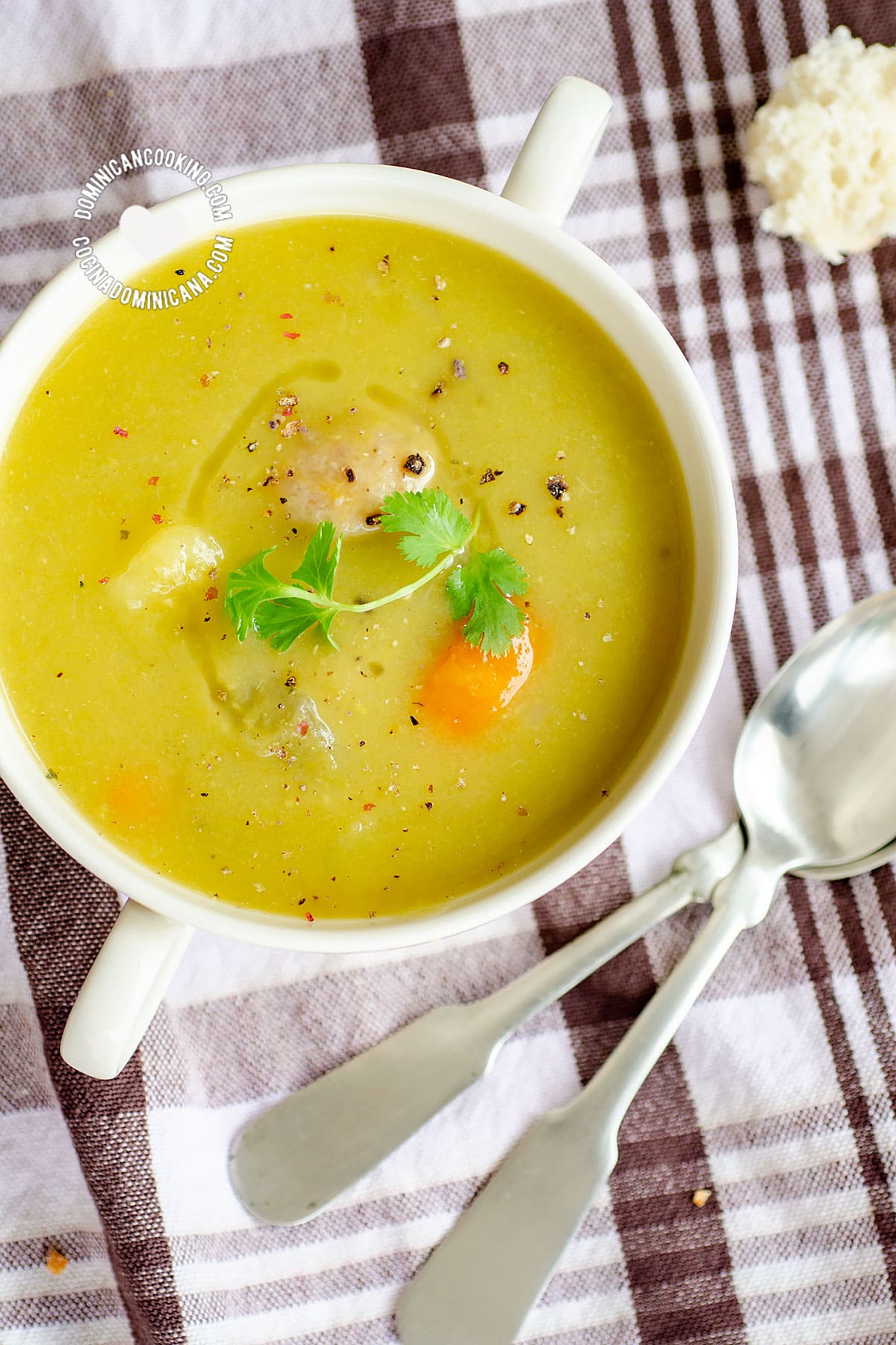 Bowl of Green Split Pea Soup