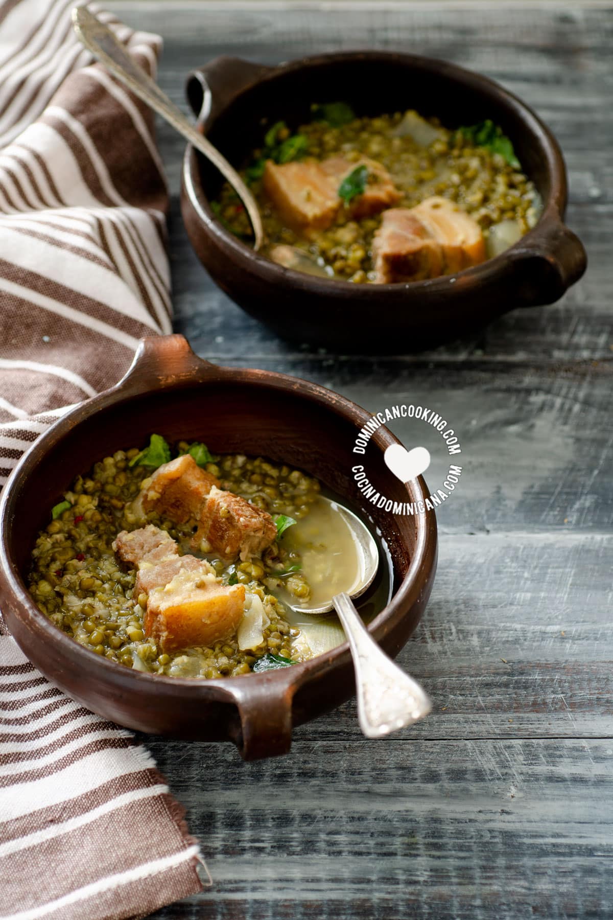 Pigeon Peas and Pork Roast (or Cracklings) Stew