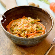 Small Bowl of Asian-Inspired Cold Peanut Zoodles