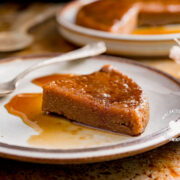 Slice of Cassava Flour (Tapioca) Pudding, More in the Background