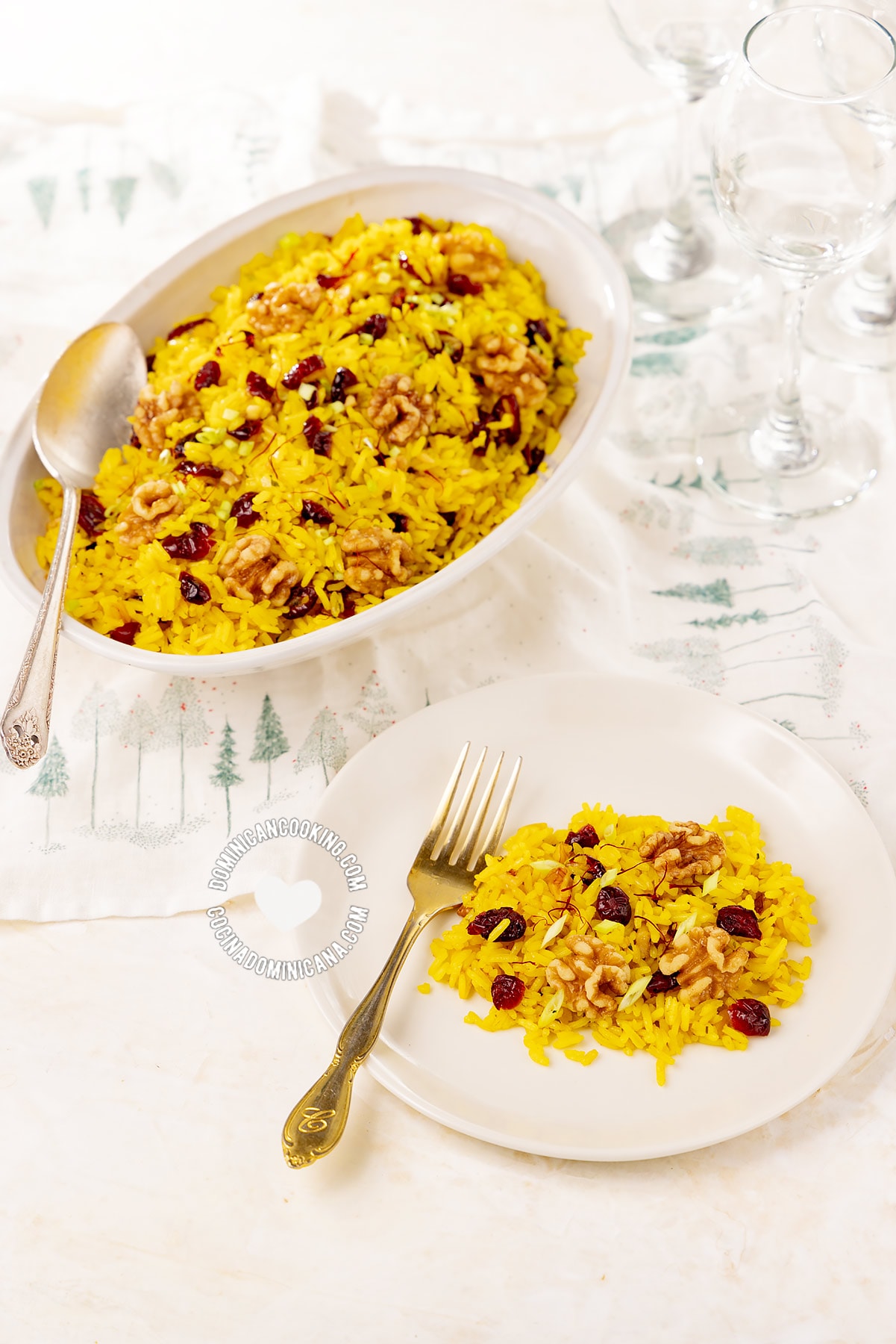 Festive Cranberry Rice Pilaf with Walnuts