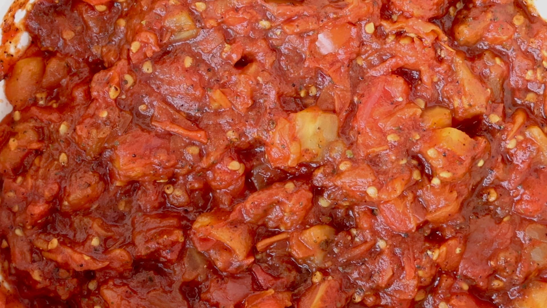 Tomatoes cooked in a pot