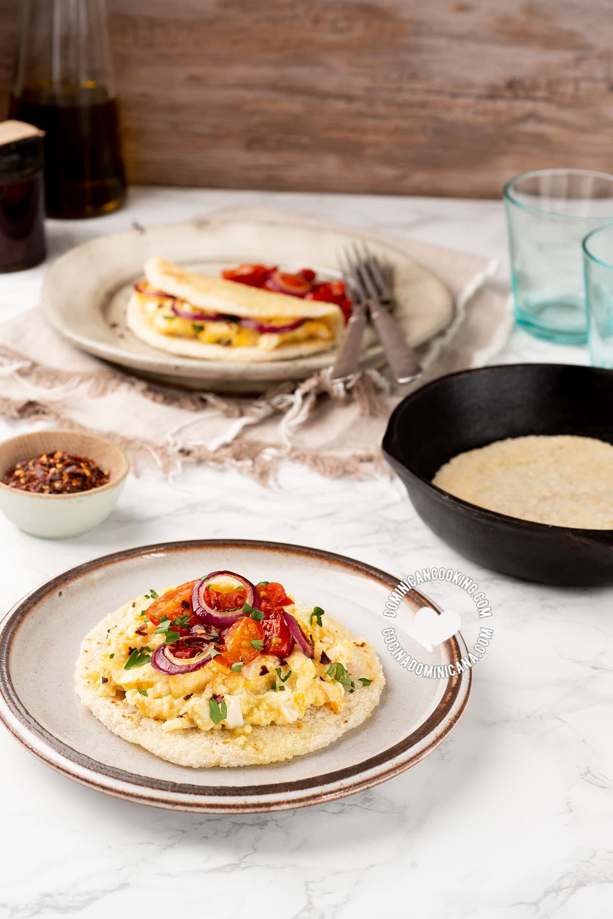 Cassava Flat Bread Breakfast