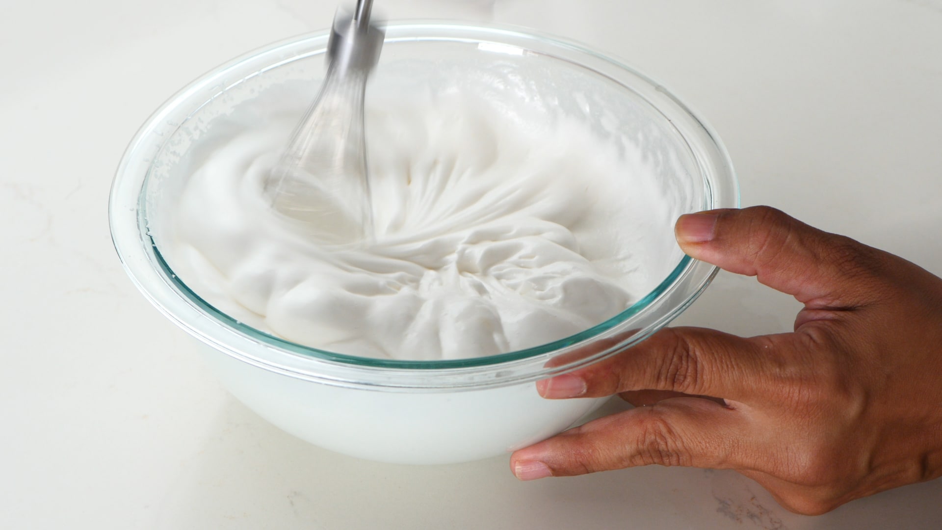 Whipping egg whites