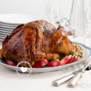 Turkey a la Dominicana Stuffed with Rice and Pigeon Peas