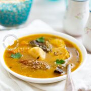 Bowl of Vegan "Sancocho" (Root Stew)