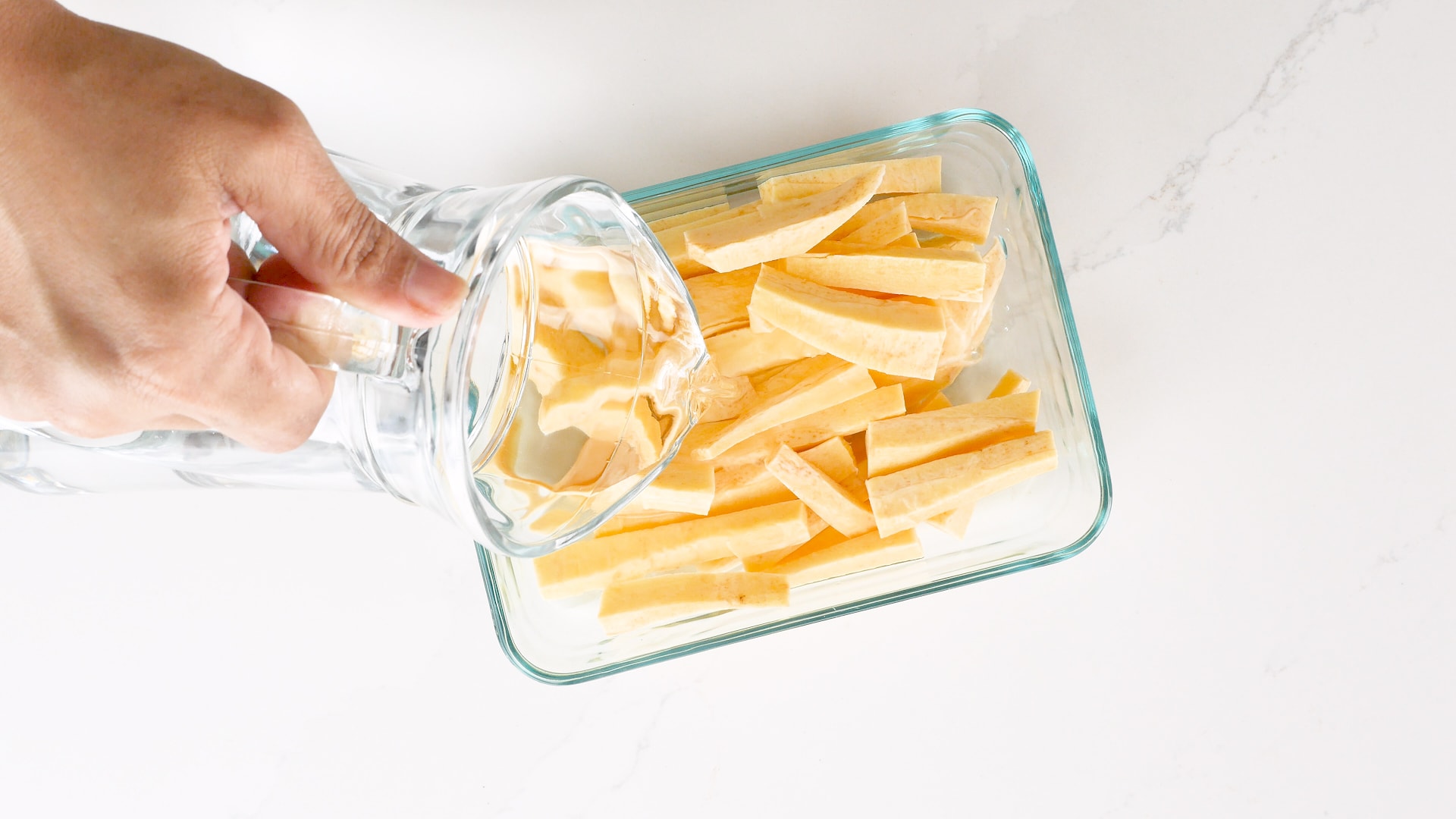 Microwaving the fries